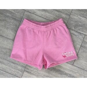unlike humans‎ Heartbreaker Fleece Shorts Pink Women Size Medium